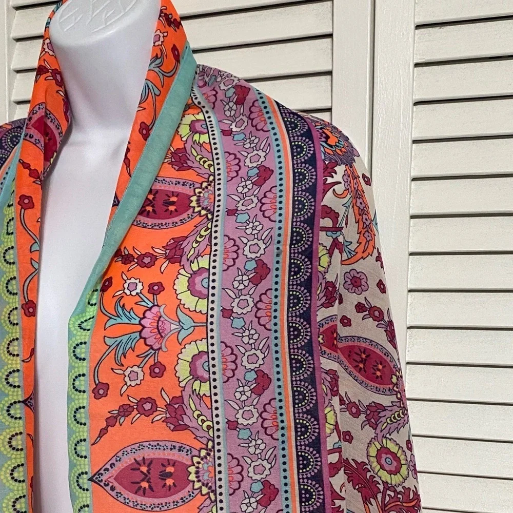 Aldo Colorful Bohemian Scarf with Tassels